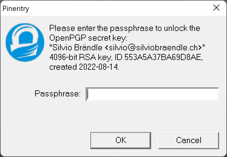 GPG Pinentry Prompt