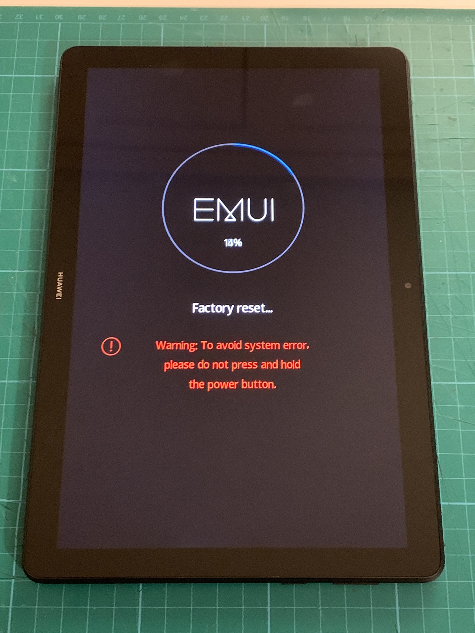 EMUI Factory Reset Progress